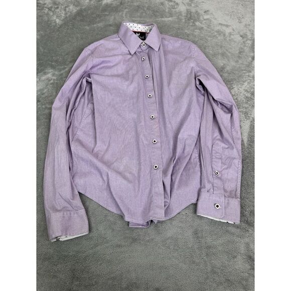 Buttercloth Regular Fit Long Sleeve Button Down Shirt Men's Size Medium Purple - Picture 1 of 11